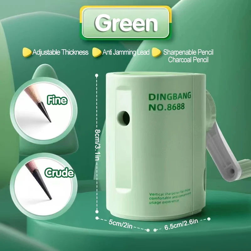 Adjustable Thickness Hand Cranked Pencil Sharpener for Students and Children Automatic Lead Drawing Color Lead Special Sharpenin - ZOOMNSTORE