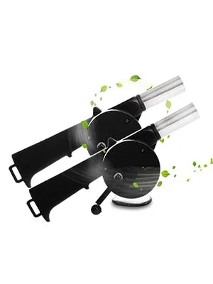 Hand-Cranked Air Blower - Portable BBQ Grill Fan With Metal Air Outlet - ZOOMNSTORE