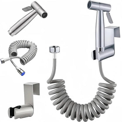 Handheld Bidet Sprayer - Stainless Steel Toilet Sprayer Kit with 3 Way Valve | Wall Mounted - ZOOMNSTORE