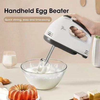 Handheld Electric Egg Beater - 7 Speed Mini Automatic Mixer with EU/US Plug - ZOOMNSTORE
