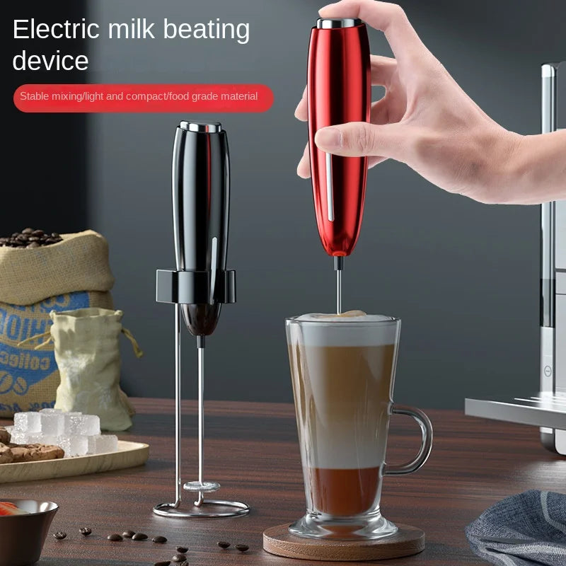 Handheld Milk Frother - Electric Battery Powered Foam Maker With Stand - ZOOMNSTORE