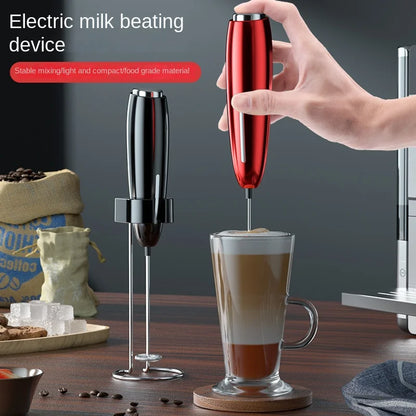 Handheld Milk Frother - Electric Battery Powered Foam Maker With Stand - ZOOMNSTORE
