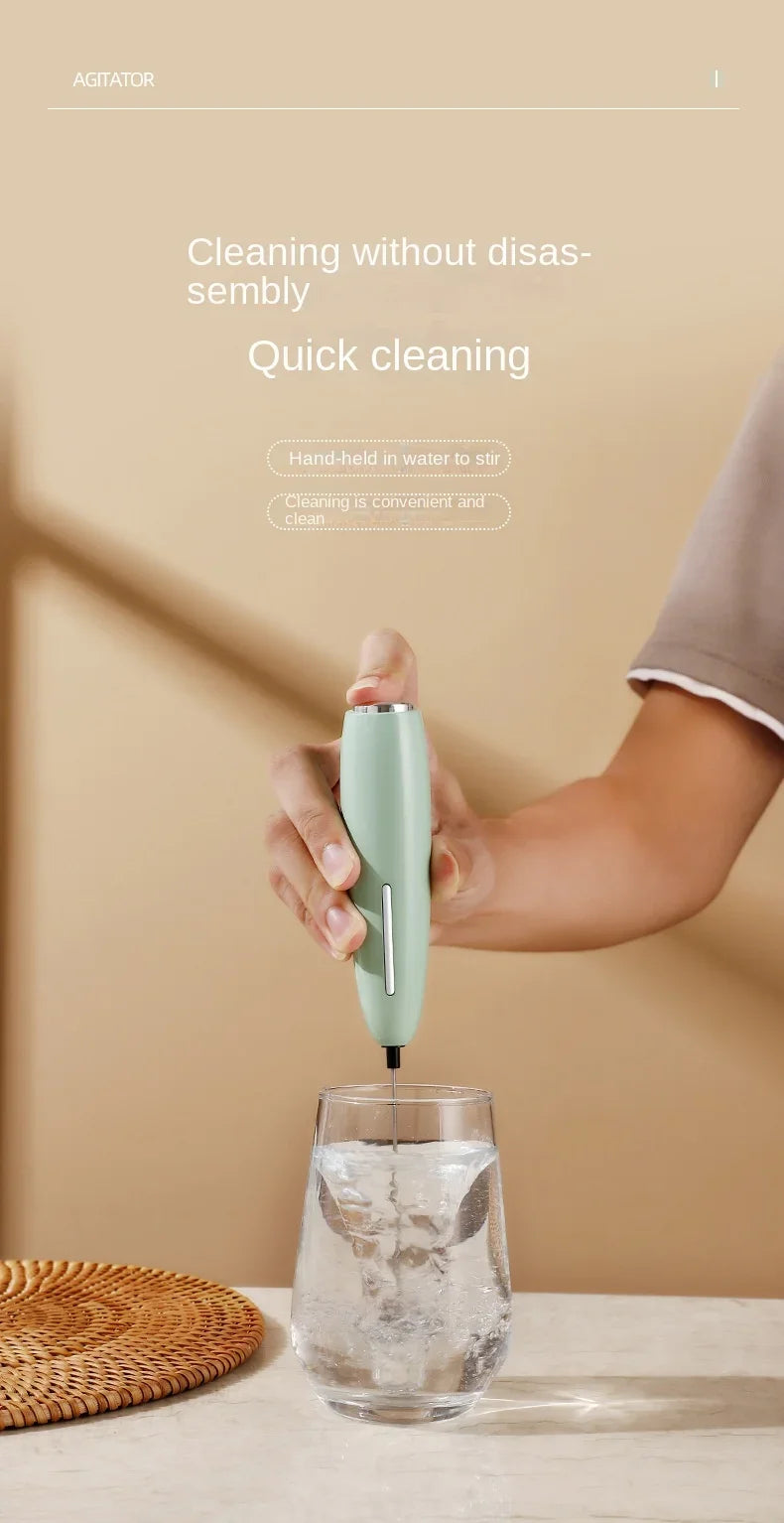 Handheld Milk Frother - Electric Battery Powered Foam Maker With Stand - ZOOMNSTORE