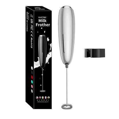 Handheld Milk Frother - Electric Battery Powered Foam Maker With Stand - ZOOMNSTORE