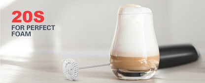 Handheld Milk Frother – Electric Foam Maker Wand With Stainless Steel Whisk - ZOOMNSTORE