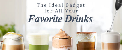 Handheld Milk Frother – Electric Foam Maker Wand With Stainless Steel Whisk - ZOOMNSTORE