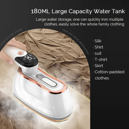 Handheld Steam Iron - Portable Steam Iron With Large Water Tank & Folding Handle - ZOOMNSTORE