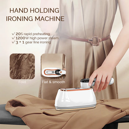 Handheld Steam Iron - Portable Steam Iron With Large Water Tank & Folding Handle - ZOOMNSTORE