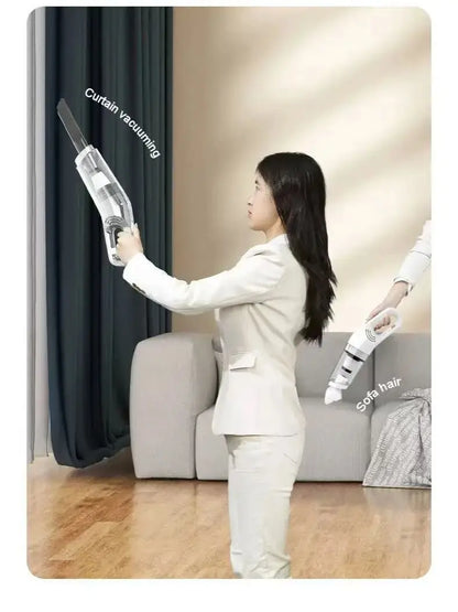 Handheld Home Vacuum Cleaner Rechargeable Portable Vacuum Cleaner Car Home Dual Purpose Wireless Dust Catcher Pet Hair 10000PA - ZOOMNSTORE