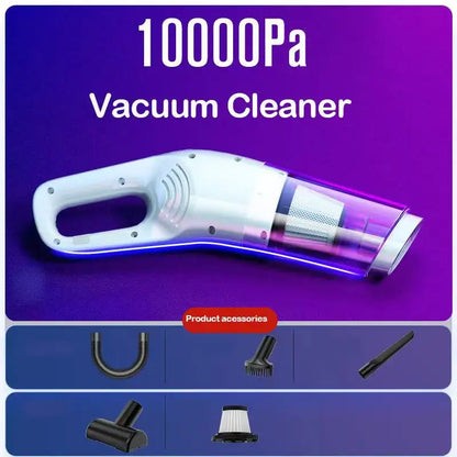 Handheld Home Vacuum Cleaner Rechargeable Portable Vacuum Cleaner Car Home Dual Purpose Wireless Dust Catcher Pet Hair 10000PA - ZOOMNSTORE