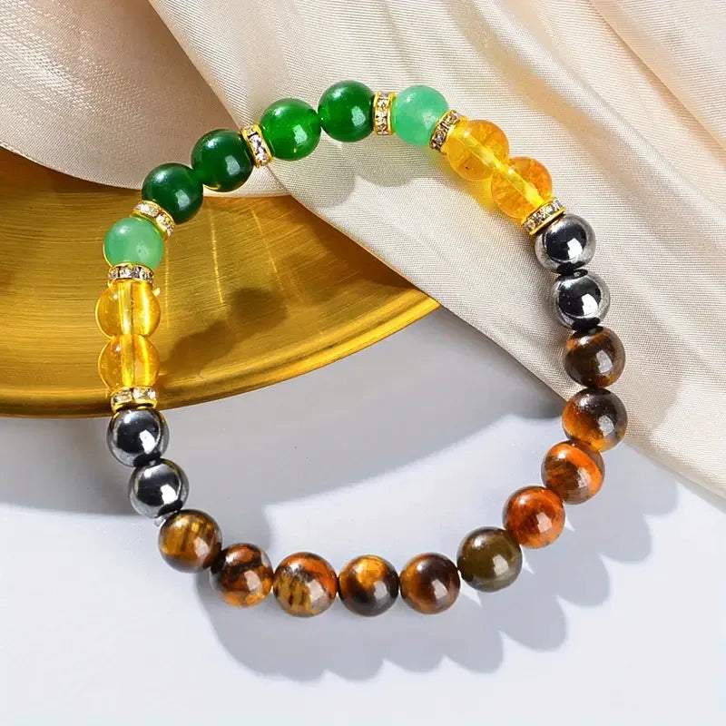 Handmade 8mm Multi-Color Beaded Bracelet - Perfect Gift for Festivals and Anniversaries - ZOOMNSTORE