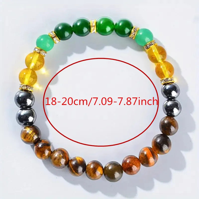 Handmade 8mm Multi-Color Beaded Bracelet - Perfect Gift for Festivals and Anniversaries - ZOOMNSTORE
