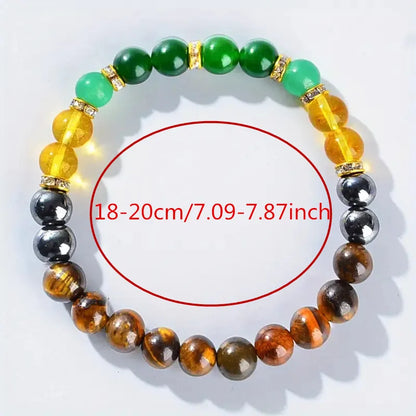 Handmade 8mm Multi-Color Beaded Bracelet - Perfect Gift for Festivals and Anniversaries - ZOOMNSTORE