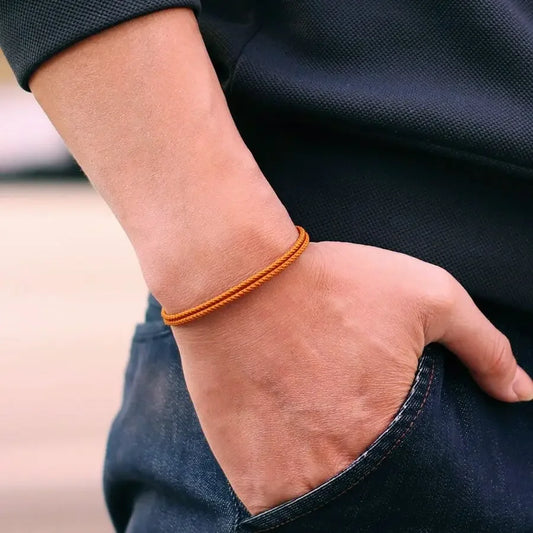 Handmade Adjustable Rope Bracelet for Men - Anniversary Gift for Boyfriend or Husband - ZOOMNSTORE