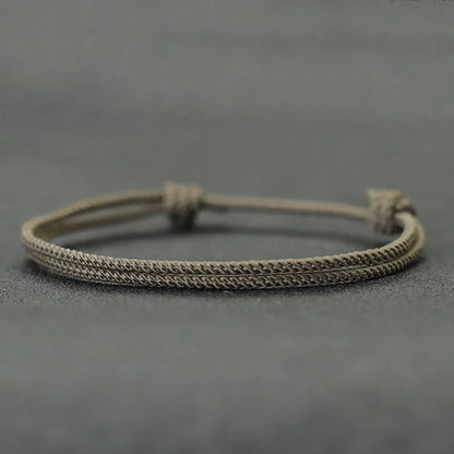 Handmade Adjustable Rope Bracelet for Men - Anniversary Gift for Boyfriend or Husband - ZOOMNSTORE