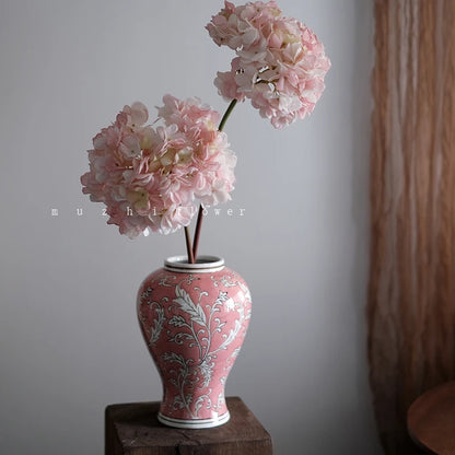 Handmade Silk Hydrangea Flowers for Elegant White and Pink Wedding Decor - ZOOMNSTORE