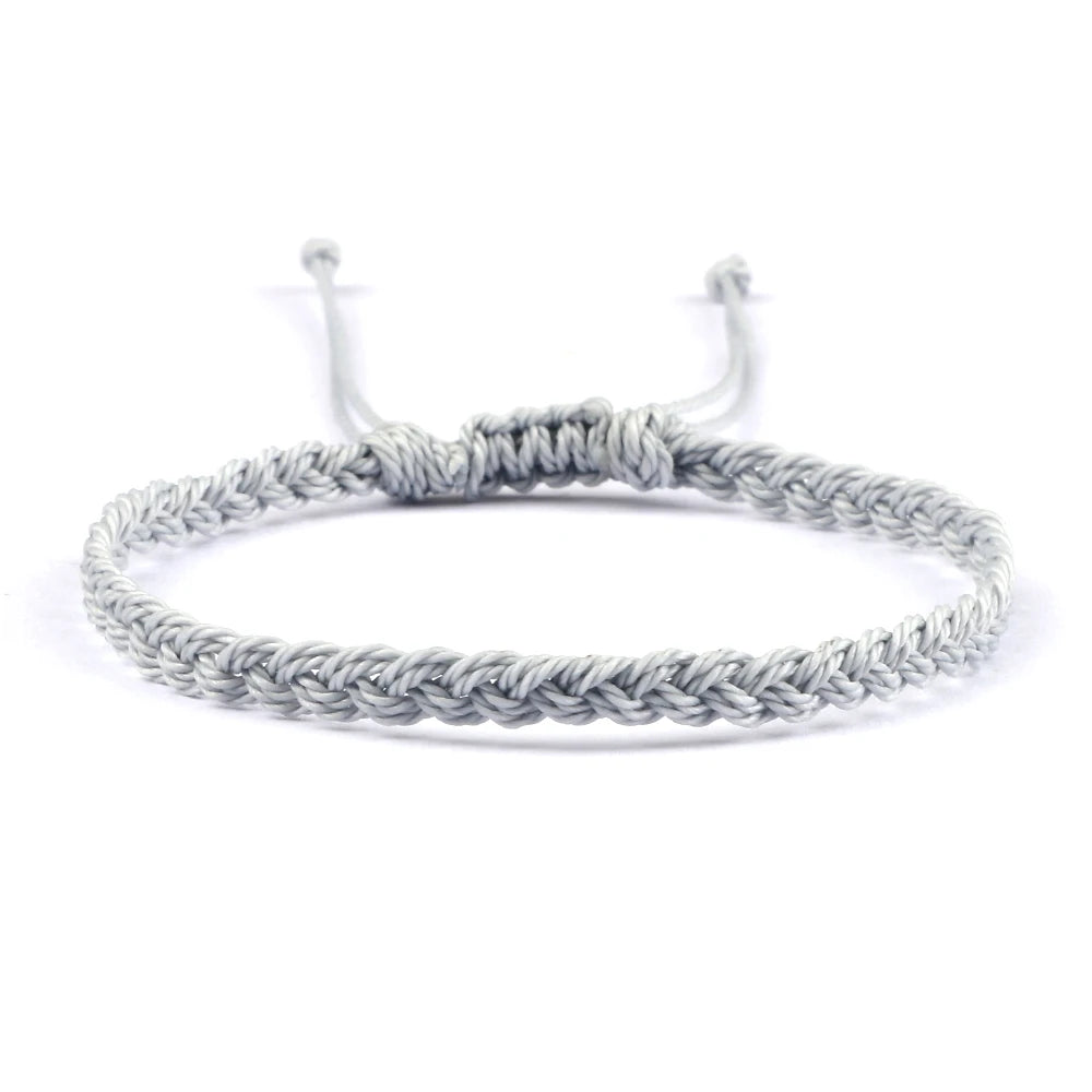 Handmade Braided Bracelets - Adjustable Waxed Thread Charm Jewelry for Men  Women - ZOOMNSTORE