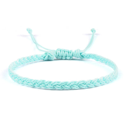 Handmade Braided Bracelets - Adjustable Waxed Thread Charm Jewelry for Men  Women - ZOOMNSTORE