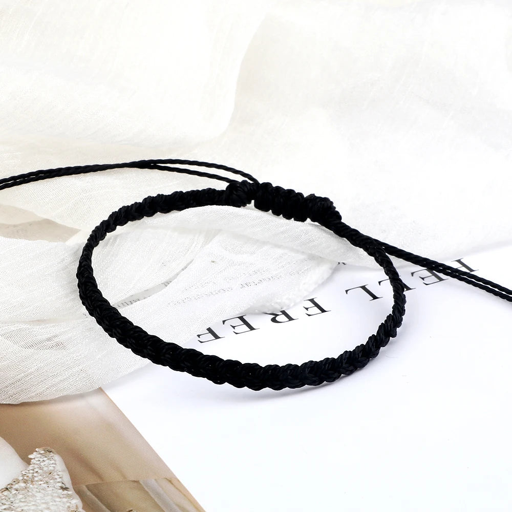 Handmade Braided Bracelets - Adjustable Waxed Thread Charm Jewelry for Men  Women - ZOOMNSTORE