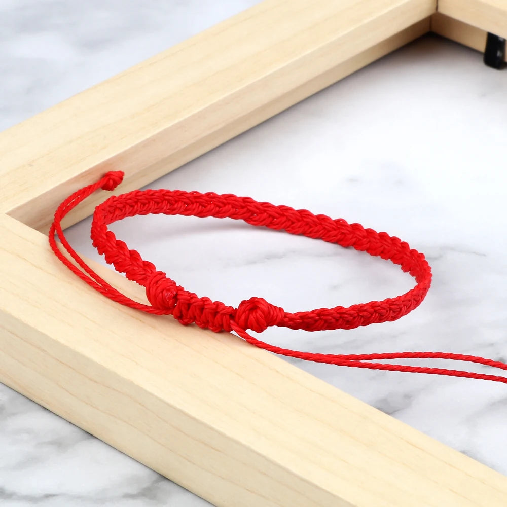 Handmade Braided Bracelets - Adjustable Waxed Thread Charm Jewelry for Men  Women - ZOOMNSTORE