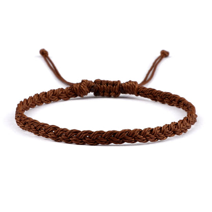 Handmade Braided Bracelets - Adjustable Waxed Thread Charm Jewelry for Men  Women - ZOOMNSTORE