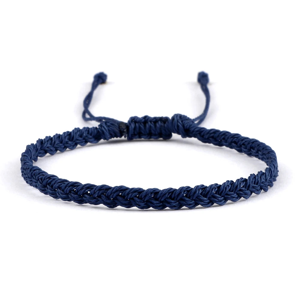 Handmade Braided Bracelets - Adjustable Waxed Thread Charm Jewelry for Men  Women - ZOOMNSTORE