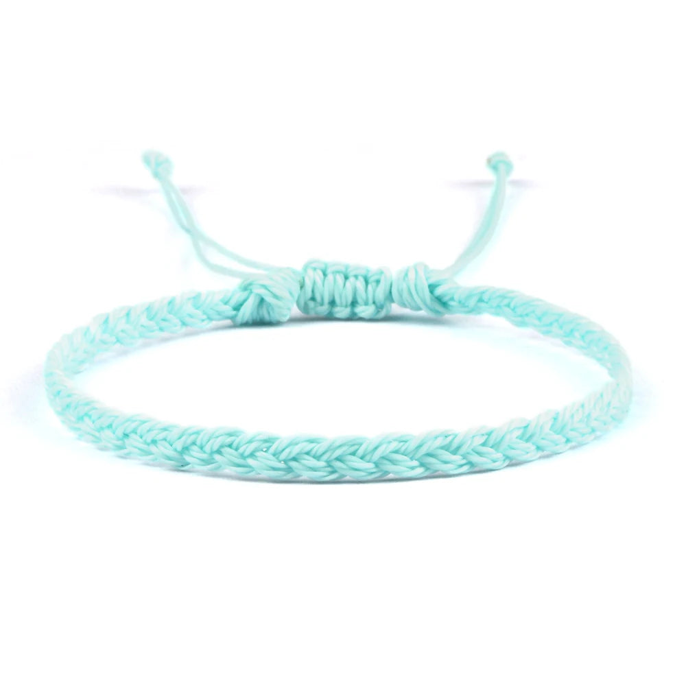 Handmade Braided Bracelets - Adjustable Waxed Thread Charm Jewelry for Men  Women - ZOOMNSTORE