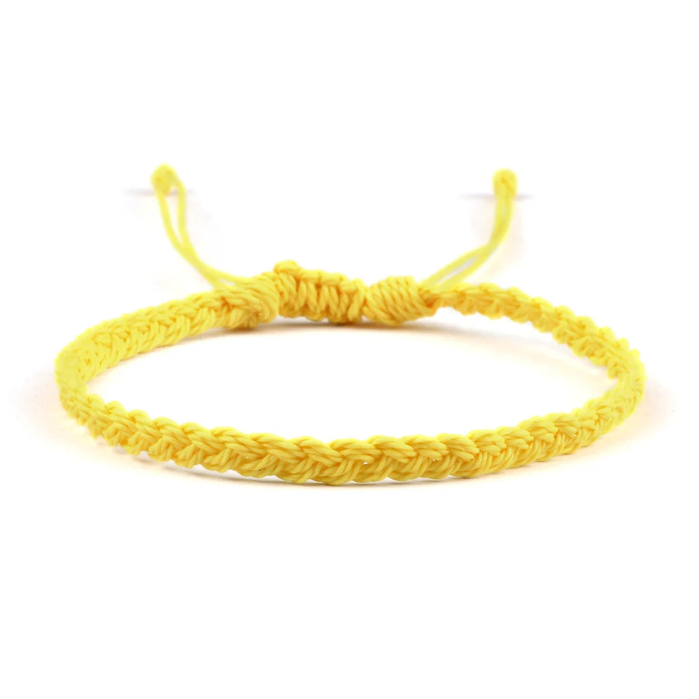 Handmade Braided Bracelets - Adjustable Waxed Thread Charm Jewelry for Men  Women - ZOOMNSTORE