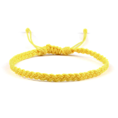 Handmade Braided Bracelets - Adjustable Waxed Thread Charm Jewelry for Men  Women - ZOOMNSTORE