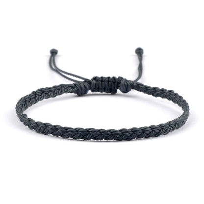Handmade Braided Bracelets - Adjustable Waxed Thread Charm Jewelry for Men  Women - ZOOMNSTORE