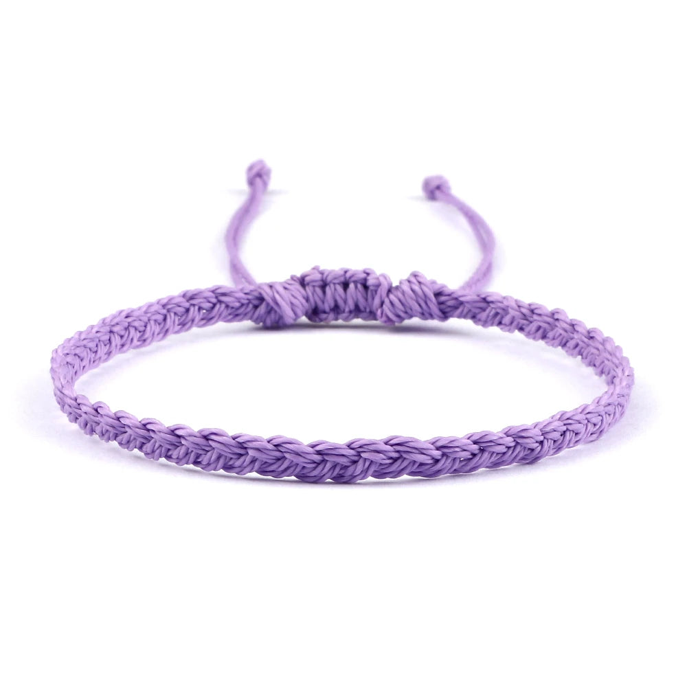 Handmade Braided Bracelets - Adjustable Waxed Thread Charm Jewelry for Men  Women - ZOOMNSTORE