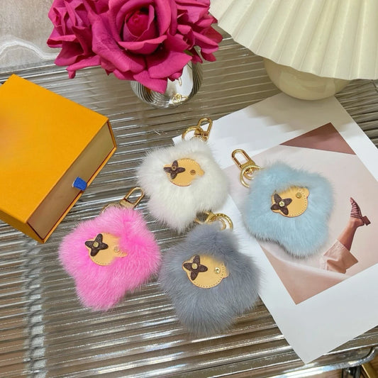 Handmade Cartoon Plush Keychain - Cute 3D Bag Pendant for Couples - ZOOMNSTORE