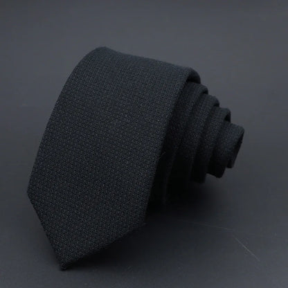 Handmade Cotton Cashmere Necktie - Striped Slim Tie for Men - ZOOMNSTORE
