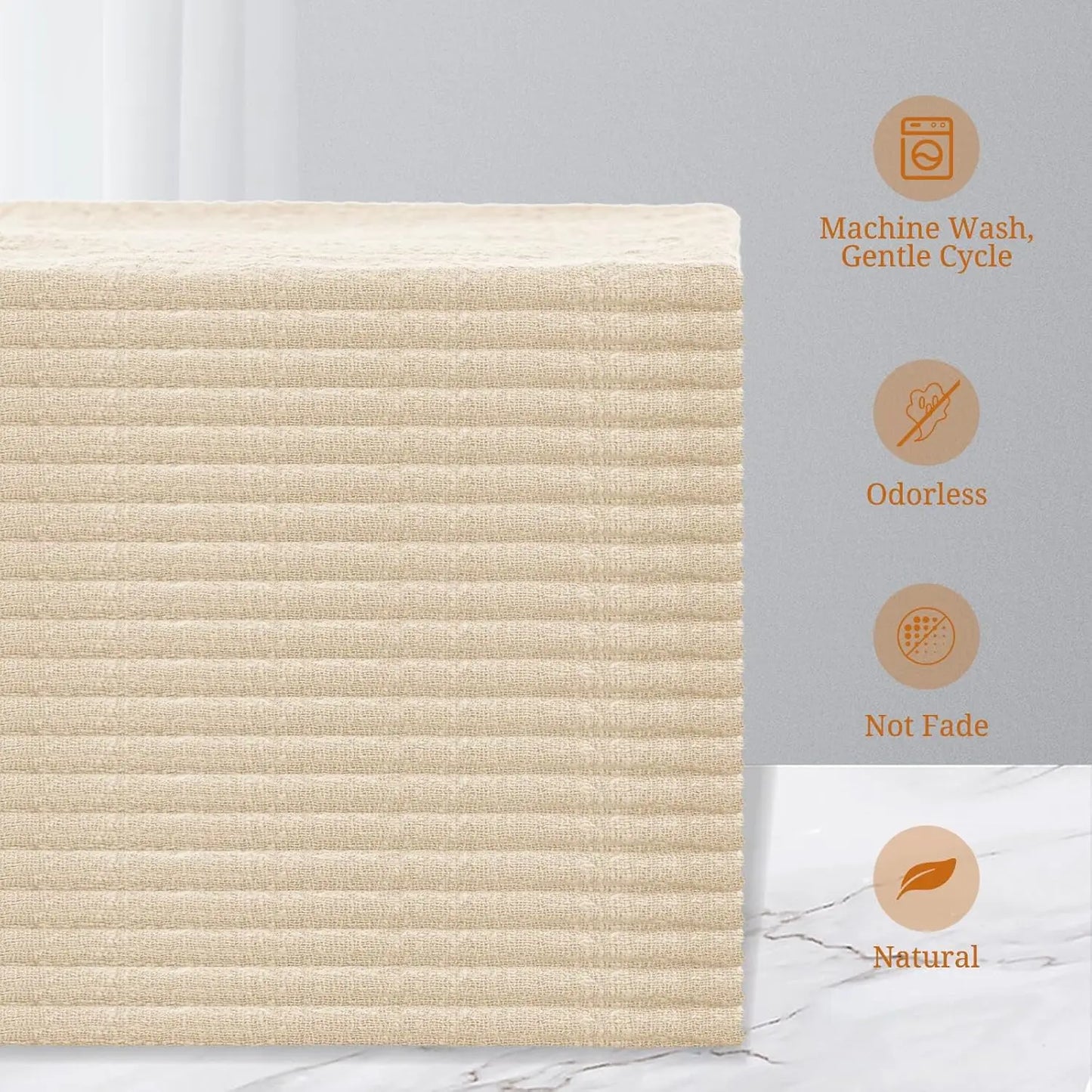 Handmade Cotton Napkins - 50 Pack 32x32cm Gauze with Fringe for Dinners Weddings Parties - ZOOMNSTORE