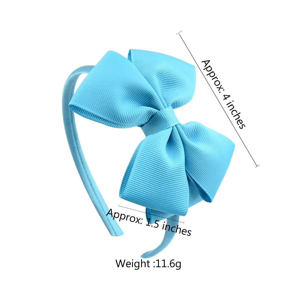 1 Piece Ribbon Handmade Hair Bows Hairbands for Baby Girls 20 Colors Cute Bowknot Solid Headband Headwear Baby Hair Accessories - ZOOMNSTORE