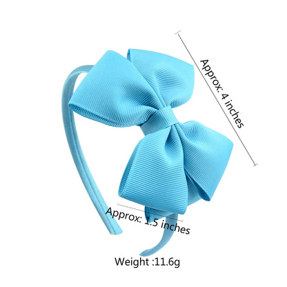 1 Piece Ribbon Handmade Hair Bows Hairbands for Baby Girls 20 Colors Cute Bowknot Solid Headband Headwear Baby Hair Accessories - ZOOMNSTORE