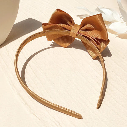 1 Piece Ribbon Handmade Hair Bows Hairbands for Baby Girls 20 Colors Cute Bowknot Solid Headband Headwear Baby Hair Accessories - ZOOMNSTORE