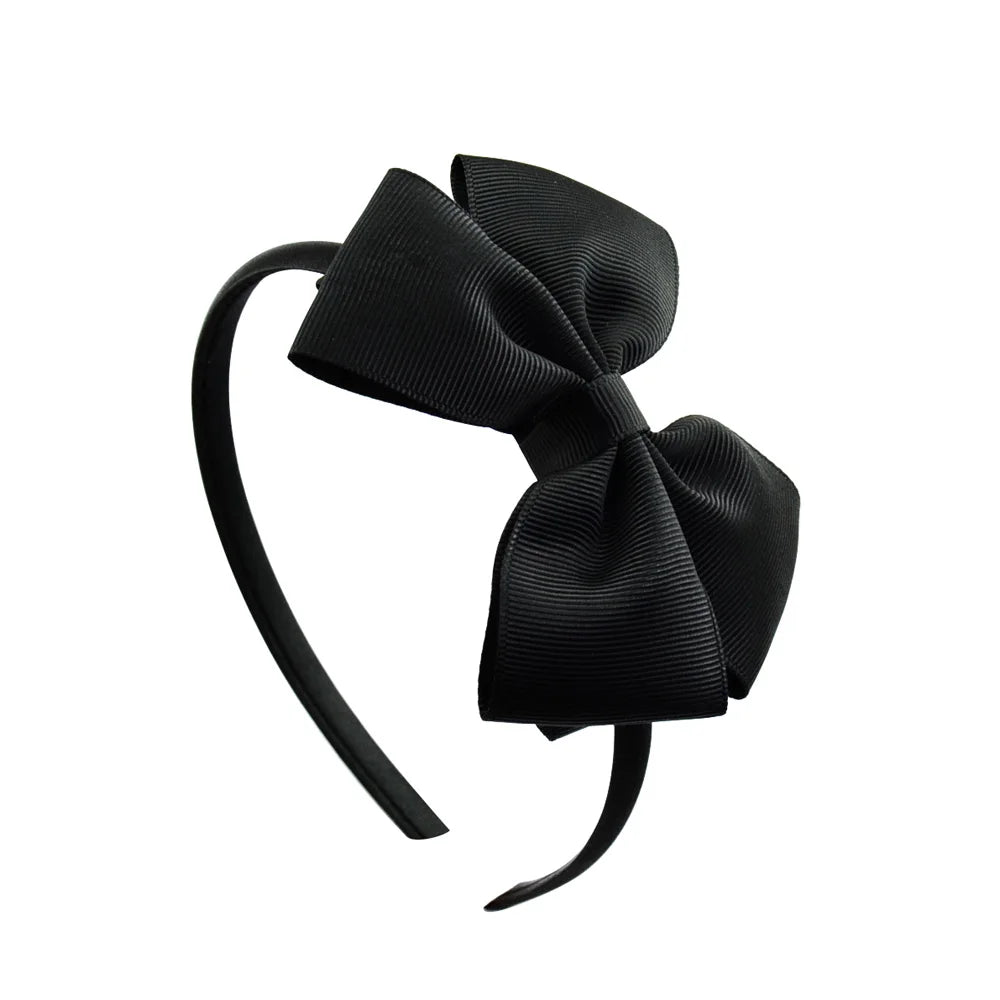 1 Piece Ribbon Handmade Hair Bows Hairbands for Baby Girls 20 Colors Cute Bowknot Solid Headband Headwear Baby Hair Accessories - ZOOMNSTORE