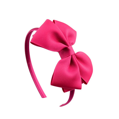 1 Piece Ribbon Handmade Hair Bows Hairbands for Baby Girls 20 Colors Cute Bowknot Solid Headband Headwear Baby Hair Accessories - ZOOMNSTORE
