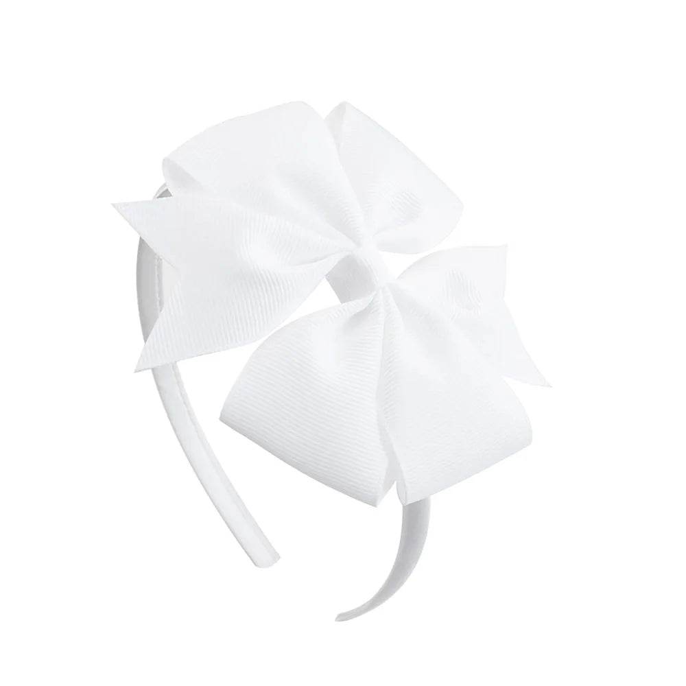 1 Piece Ribbon Handmade Hair Bows Hairbands for Baby Girls 20 Colors Cute Bowknot Solid Headband Headwear Baby Hair Accessories - ZOOMNSTORE