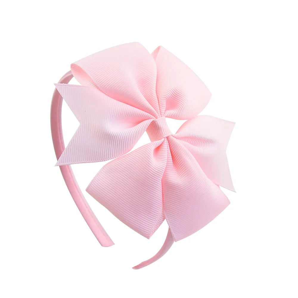 1 Piece Ribbon Handmade Hair Bows Hairbands for Baby Girls 20 Colors Cute Bowknot Solid Headband Headwear Baby Hair Accessories - ZOOMNSTORE