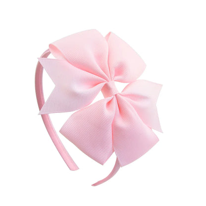 1 Piece Ribbon Handmade Hair Bows Hairbands for Baby Girls 20 Colors Cute Bowknot Solid Headband Headwear Baby Hair Accessories - ZOOMNSTORE