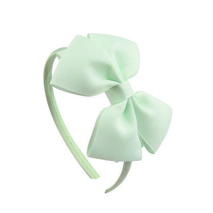 1 Piece Ribbon Handmade Hair Bows Hairbands for Baby Girls 20 Colors Cute Bowknot Solid Headband Headwear Baby Hair Accessories - ZOOMNSTORE