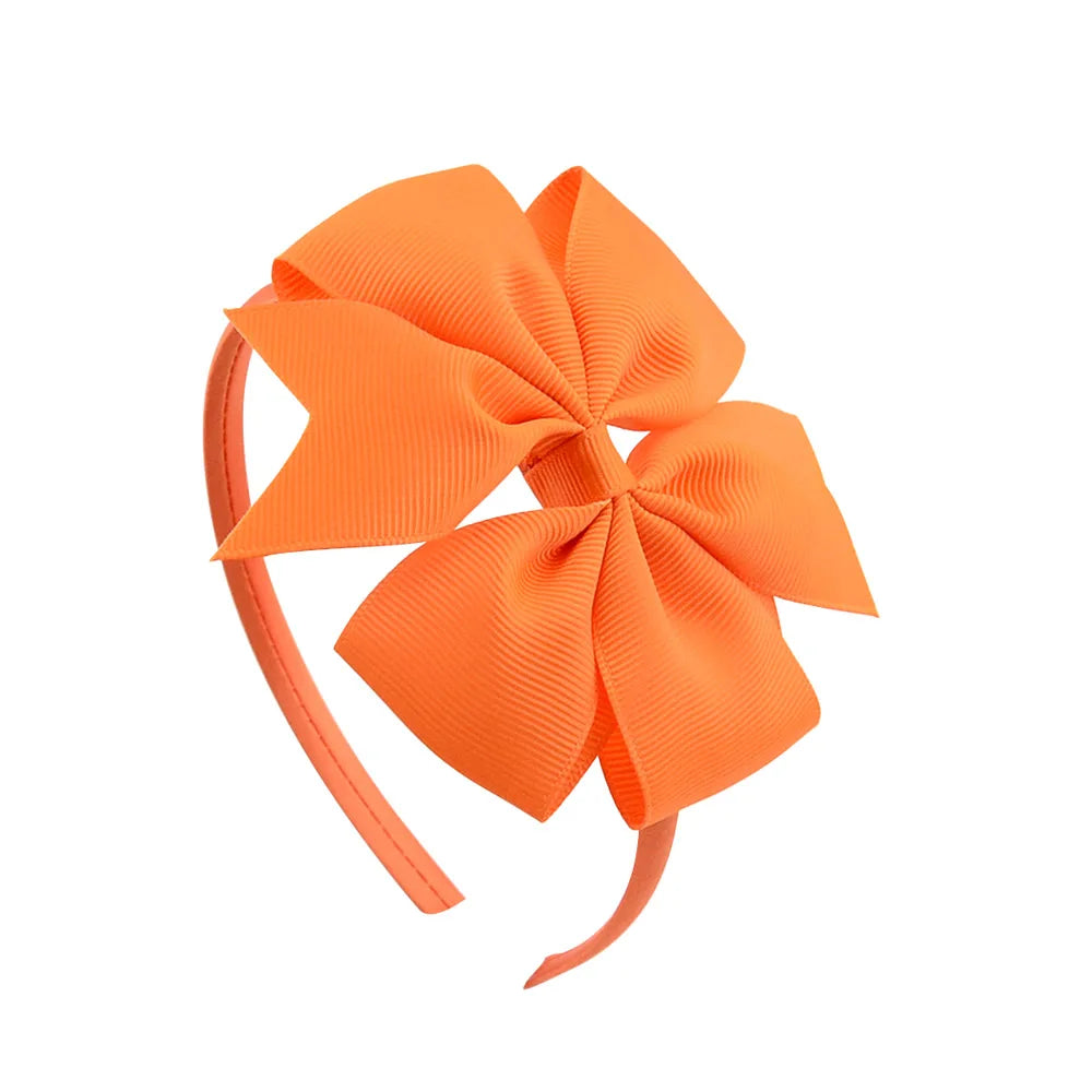 1 Piece Ribbon Handmade Hair Bows Hairbands for Baby Girls 20 Colors Cute Bowknot Solid Headband Headwear Baby Hair Accessories - ZOOMNSTORE