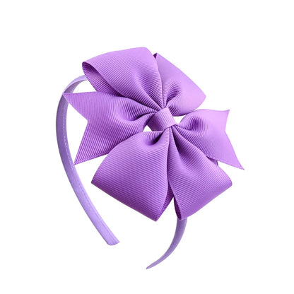 1 Piece Ribbon Handmade Hair Bows Hairbands for Baby Girls 20 Colors Cute Bowknot Solid Headband Headwear Baby Hair Accessories - ZOOMNSTORE