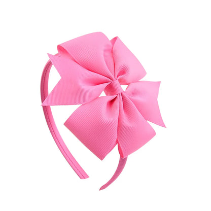 1 Piece Ribbon Handmade Hair Bows Hairbands for Baby Girls 20 Colors Cute Bowknot Solid Headband Headwear Baby Hair Accessories - ZOOMNSTORE
