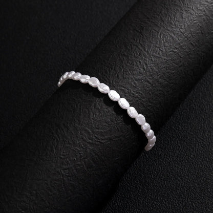 Handmade Oval Pearl Chain Bracelet Necklace Set - Unisex Fashion Jewelry - ZOOMNSTORE