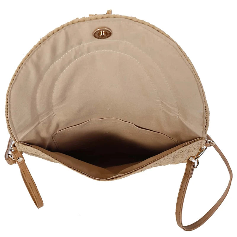 Handmade Raffia Straw Bags - Summer Womens Clutch and Crossbody Purse - ZOOMNSTORE