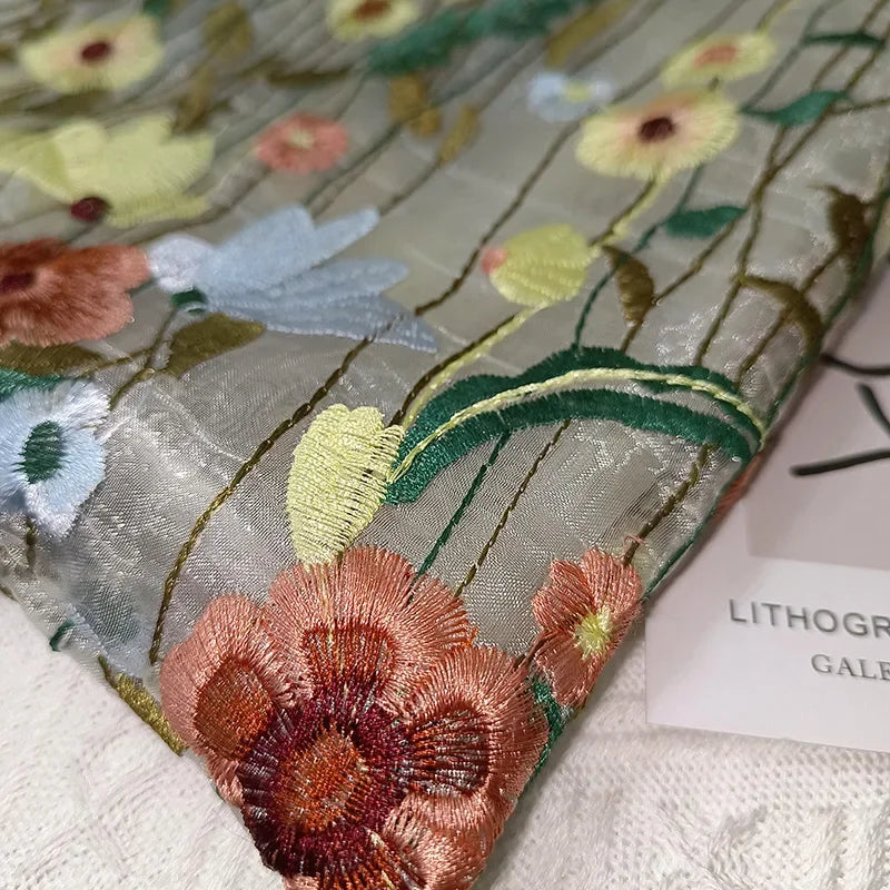 Handmade Retro Flower Embroidered Shoulder Bag - Womens Lace Tote for Beach and Art - ZOOMNSTORE