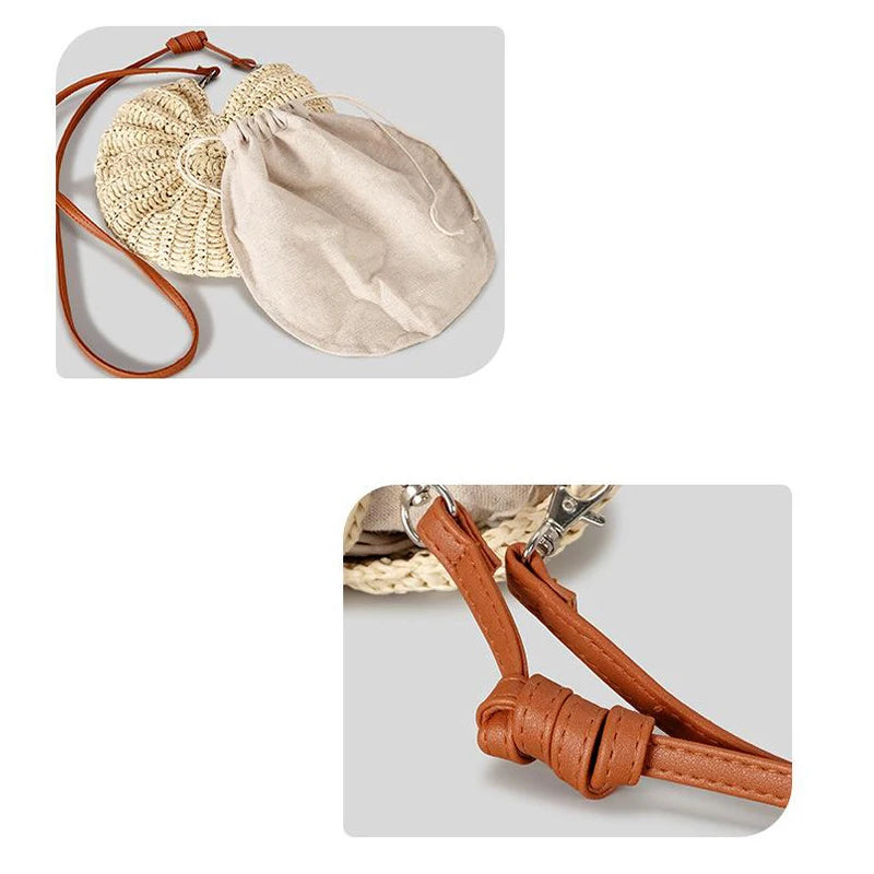 Handmade Seaside Messenger Bag - Womens Crossbody Bag with Conch Shell and Pearls - ZOOMNSTORE